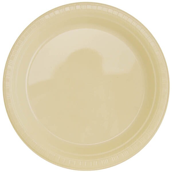 Round Plastic Plate, 7"