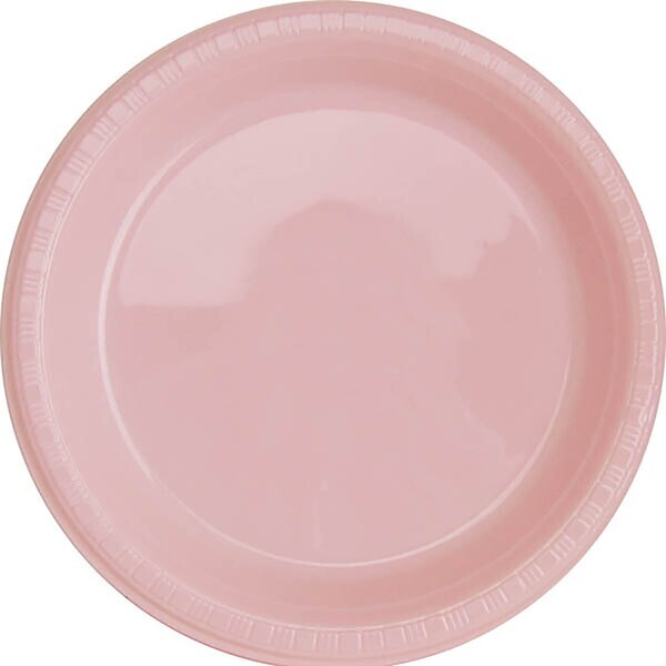 Round Plastic Plate, 7"