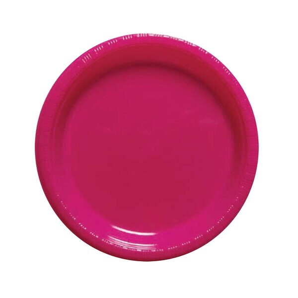Round Plastic Plate, 7"