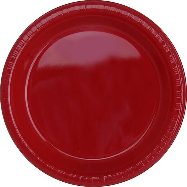 Round Plastic Plate, 7"