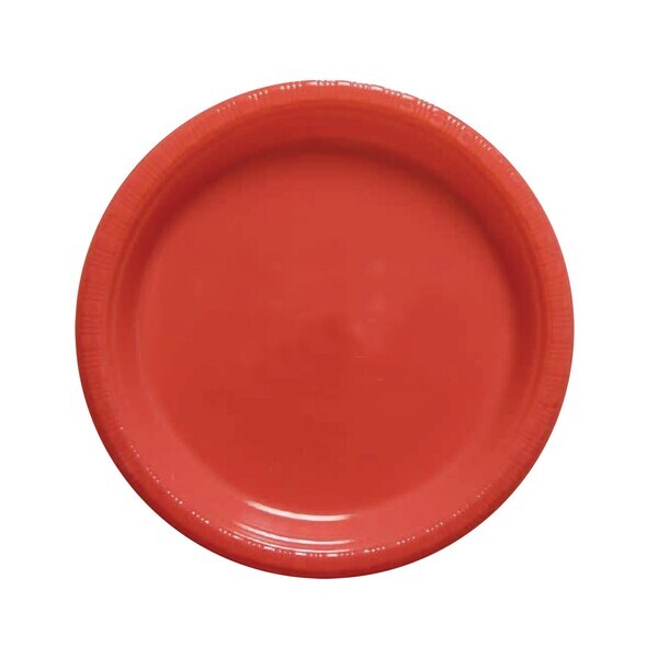 Round Plastic Plate, 7"