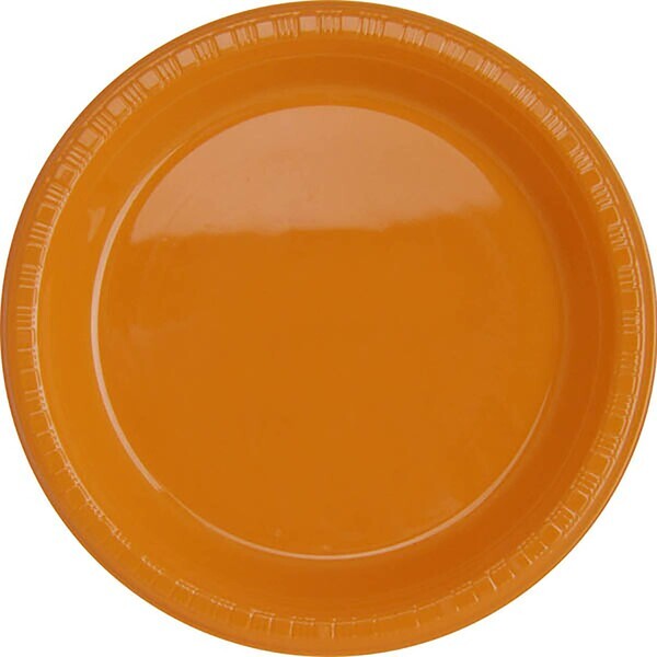 Round Plastic Plate, 7"