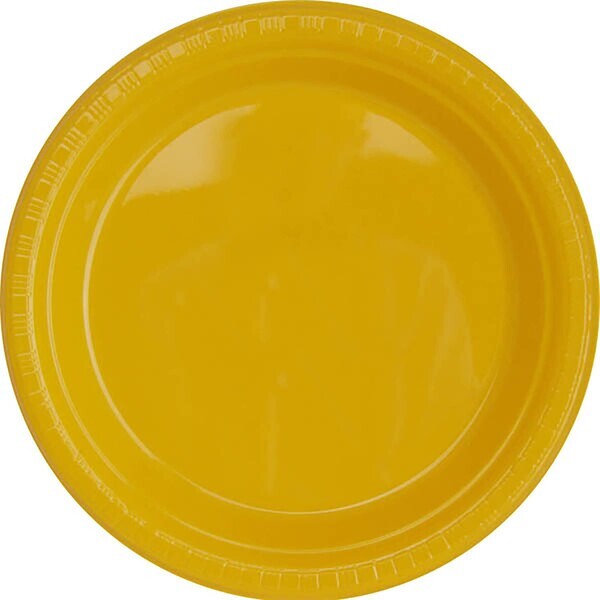 Round Plastic Plate, 7"