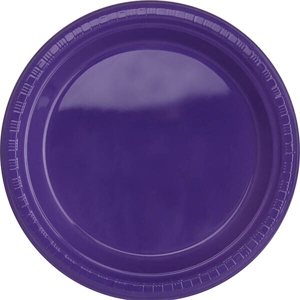Round Plastic Plate, 7"