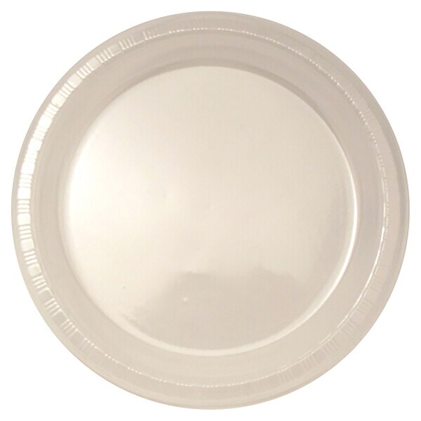 Round Plastic Plate, 7"