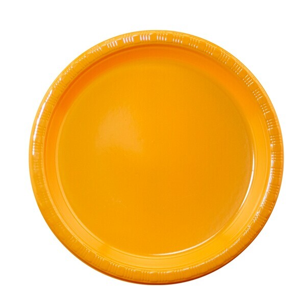 Round Plastic Plate, 7"