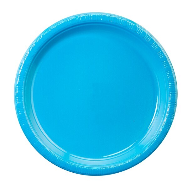 Round Plastic Plate, 7"