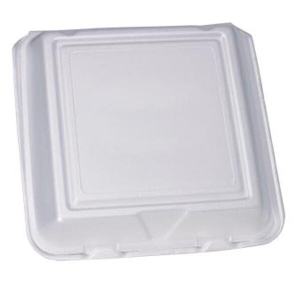 Divided Foam Hinged Take Out Container