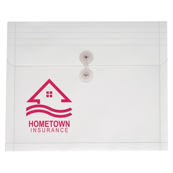 Side Open Envelope with String-Tie Closure and Gusset