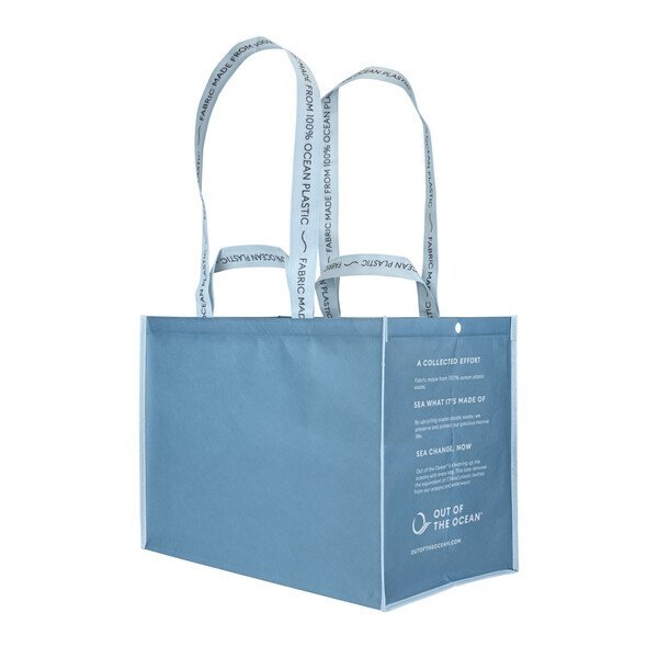 Out of the Ocean® Reusable 100% Ocean Plastic® XL Shopper w/ Click 'N Stay®