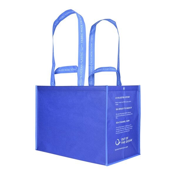 Out of the Ocean® Reusable 100% Ocean Plastic® XL Shopper w/ Click 'N Stay®