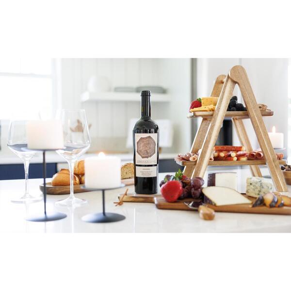 La Cuisine Acacia Wood Two Tier Serving Tray