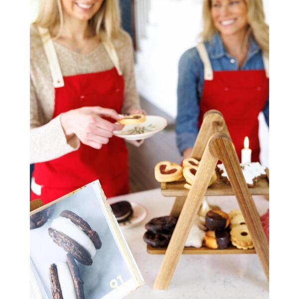 La Cuisine Acacia Wood Two Tier Serving Tray