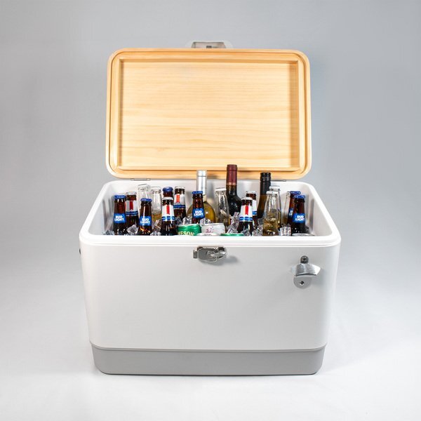 Wood Top 54QT 85 Can Cooler