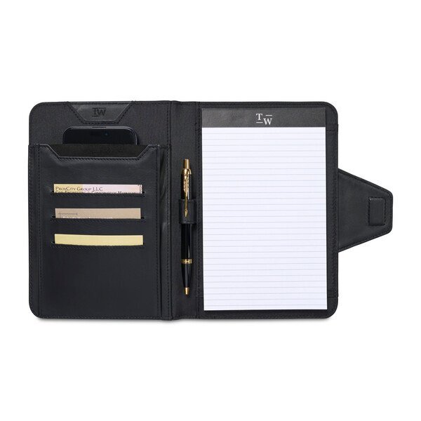 Travis & Wells® Envoy Leather Junior Magnet Close Padfolio