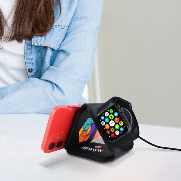 Chi-Charge Stack Foldable 3-in-1 Fast Charge Mat with Sleeve