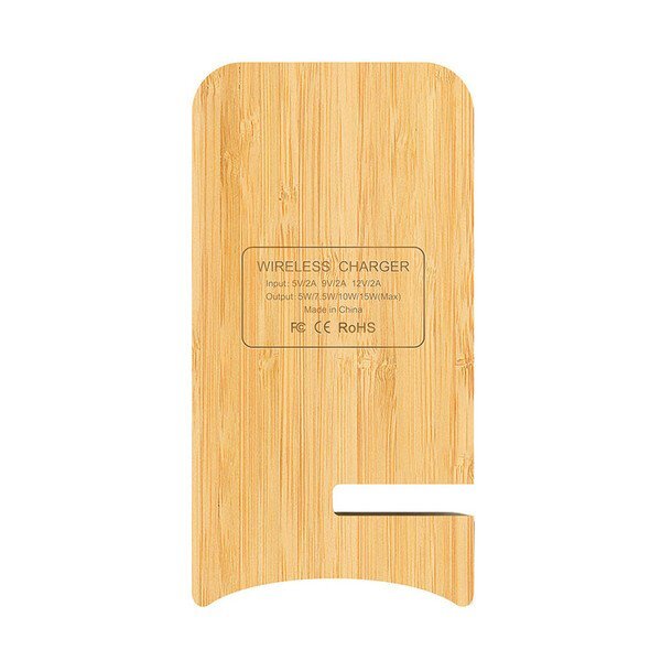 Chi Charge Bright Wireless Charger Bamboo Stand