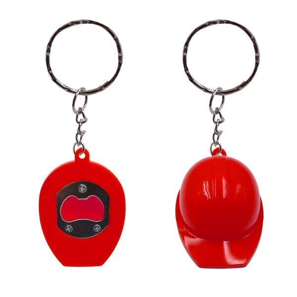 Construction Hat Bottle Opener Key Tag