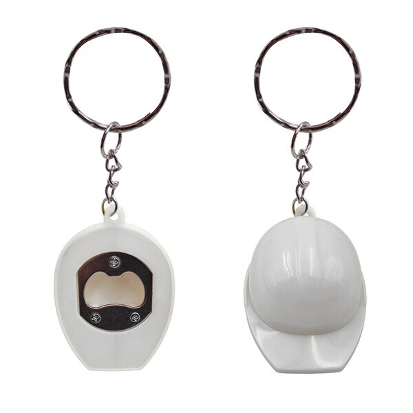 Construction Hat Bottle Opener Key Tag