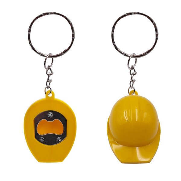 Construction Hat Bottle Opener Key Tag