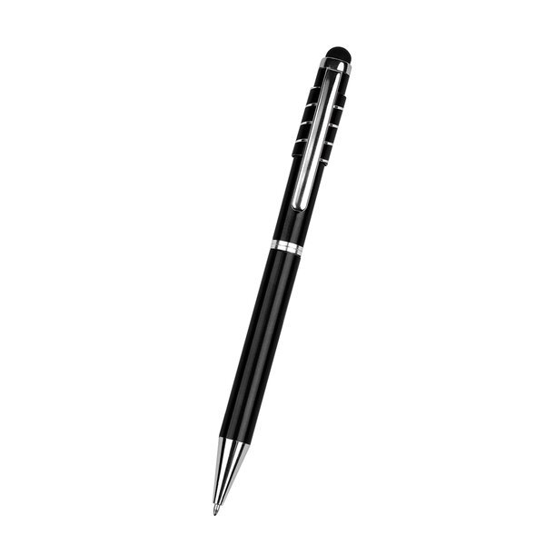 Recycled Aluminum Spinner Pen w/ Stylus