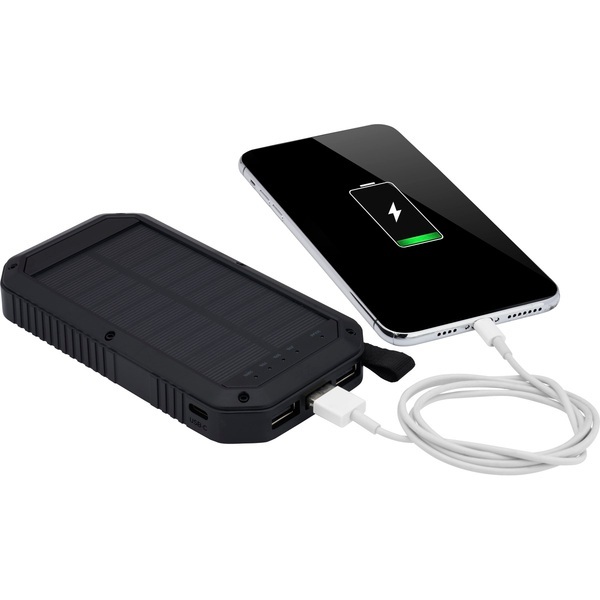 Trio Port Solar Charge LED Power Bank, 8000mAh