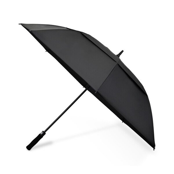Elements Recycled Auto Open Double Canopy Golf Umbrella, 60" Arc