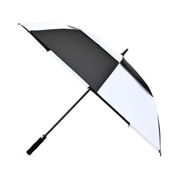 Elements Recycled Auto Open Double Canopy Golf Umbrella, 60" Arc