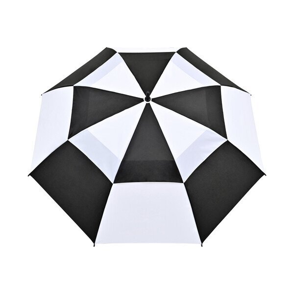 Elements Recycled Auto Open Double Canopy Golf Umbrella, 60" Arc