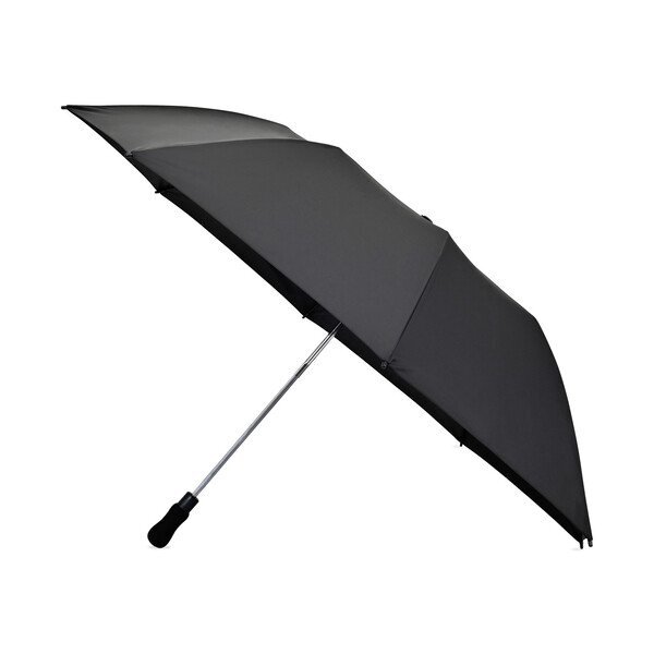 Elements Recycled Auto Open Travel Folding Umbrella, 58" Arc