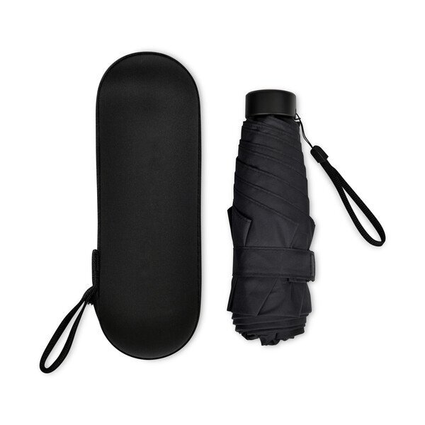 Elements Recycled Manual Mini Folding Umbrella, 39" Arc