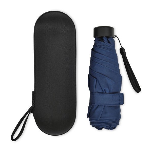 Elements Recycled Manual Mini Folding Umbrella, 39" Arc