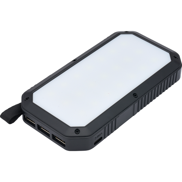 Trio Port Solar Charge LED Power Bank, 8000mAh