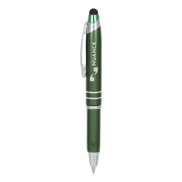 Torch 2 LED Light Stylus Metal Ballpoint Pen