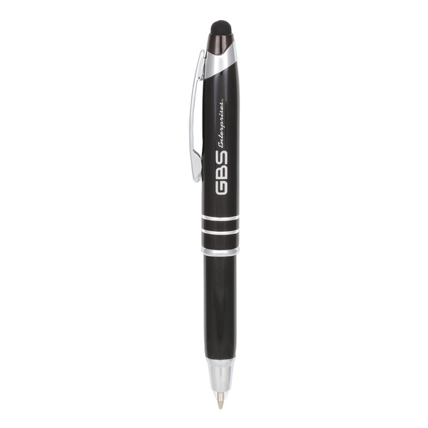 Torch 2 LED Light Stylus Metal Ballpoint Pen
