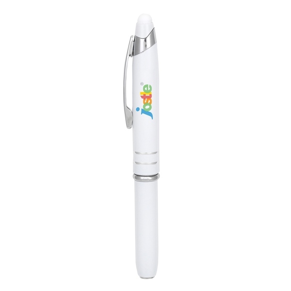 Torch 2 LED Light Stylus Metal Ballpoint Pen