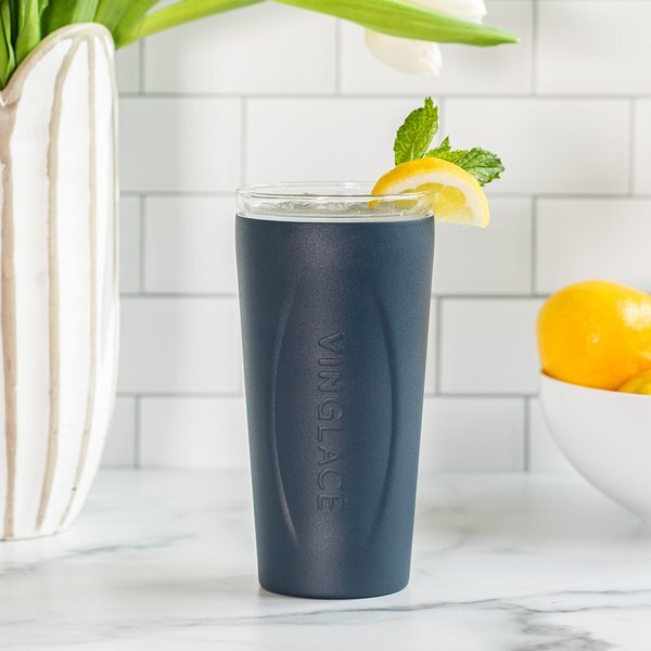 Vinglacé® Stainless Steel & Glass Tumbler, 14oz.