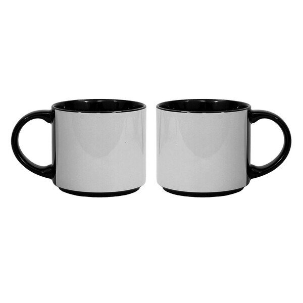 Metro Black Ceramic Mug, 14oz.