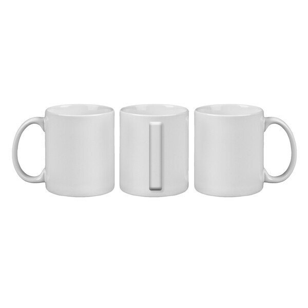 Classic C-Shaped Handle Ceramic Mug, 11oz.
