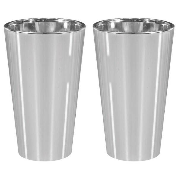 Elektra Silver Finish Glassware Pub Glass, 16oz.