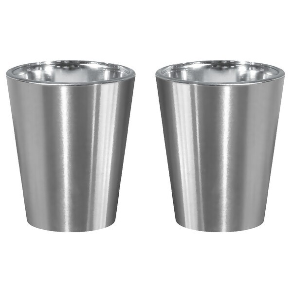 Elektra Silver Finish Glassware Shot Glass, 2oz.