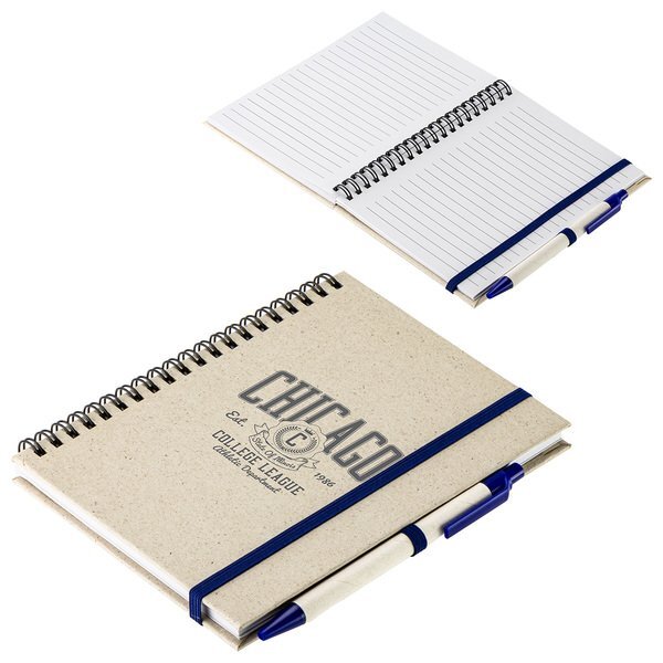 Prairie Fragrant Grass Recycled Spiral Notebook w/ Pen, 5-1/4" x 7-1/8"