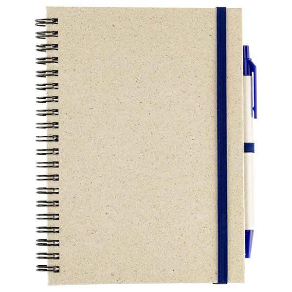 Prairie Fragrant Grass Recycled Spiral Notebook w/ Pen, 5-1/4" x 7-1/8"