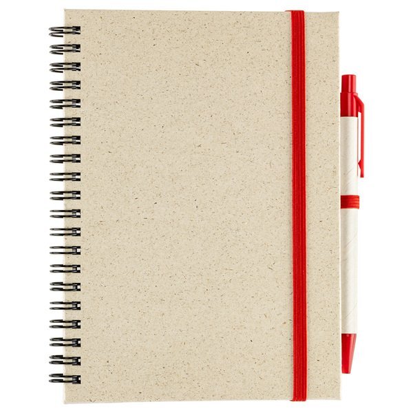 Prairie Fragrant Grass Recycled Spiral Notebook w/ Pen, 5-1/4" x 7-1/8"