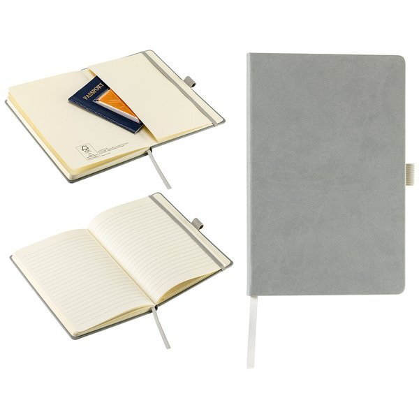 Elan Hard Cover FSC® Journal w/ Pen Loop & Inner Pocket, 5-1/2" x 8-1/2"