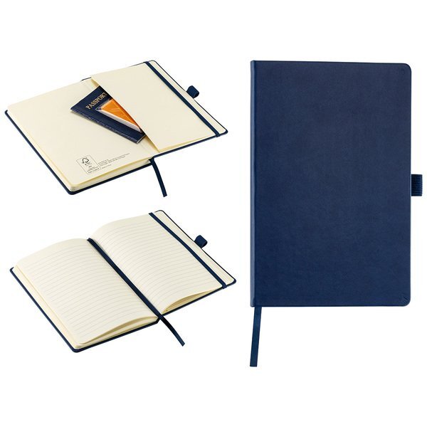 Elan Hard Cover FSC® Journal w/ Pen Loop & Inner Pocket, 5-1/2" x 8-1/2"