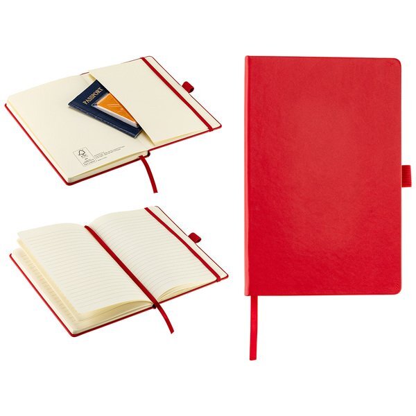 Elan Hard Cover FSC® Journal w/ Pen Loop & Inner Pocket, 5-1/2" x 8-1/2"