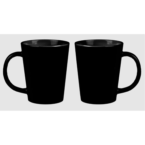 Short Black Latte Mug, 12oz.