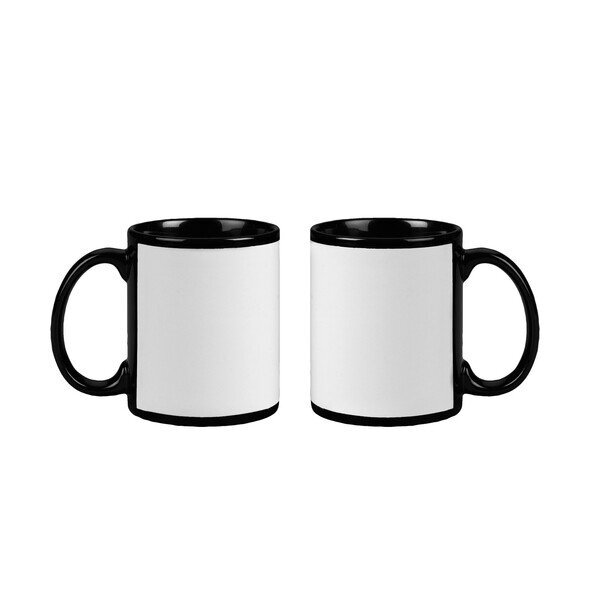 Classic Black C-Shaped Handle Mug, 11oz.