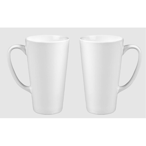 Tall White Latte Mug, 16oz.